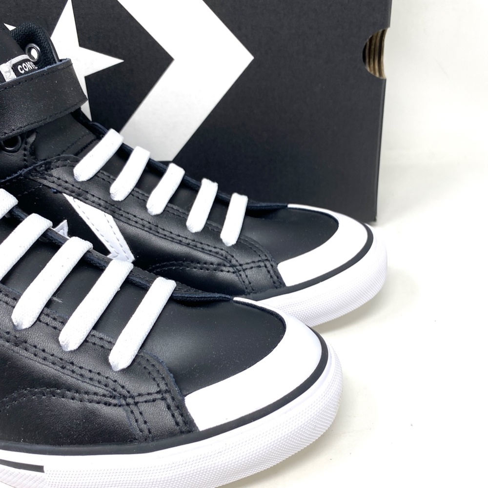 Converse Pro Blaze Strap All Star High Top Black Leather Women Sneakers 663608C - Picture 9 of 11